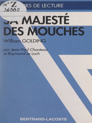 cover image of Sa majesté des mouches, William Golding
